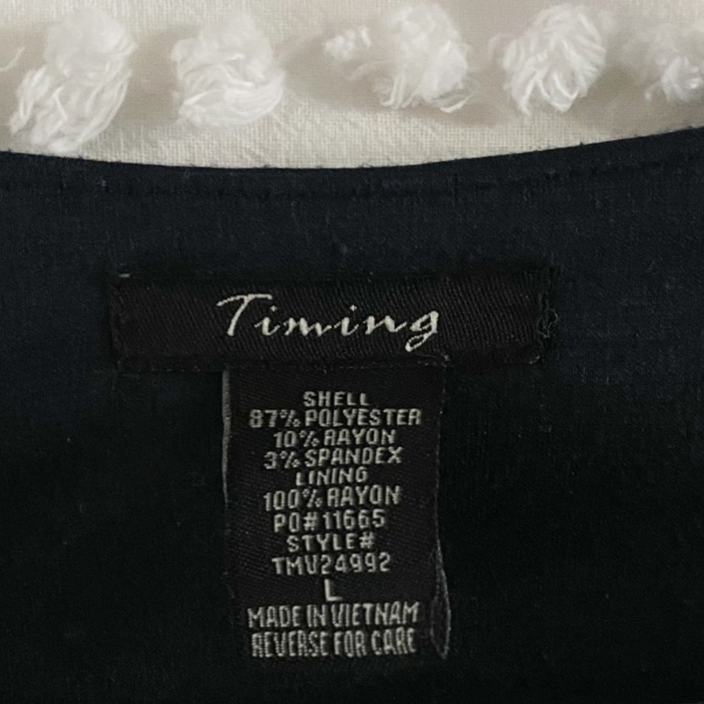 Timing navy blue double breasted soft blazer l - Picture 4 of 5